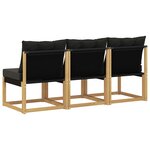 vidaXL 3 Pièce Sofa de milieu extérieur
