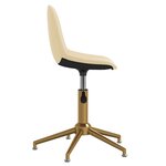 Vidaxl chaise pivotante de salle à manger crème velours