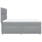 vidaXL Sommier à lattes de lit avec matelas Gris clair 160x200cm Tissu
