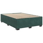 vidaXL Sommier à lattes de lit et matelas Vert foncé 140x200cm Velours