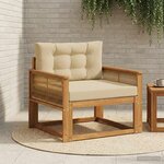 vidaXL Sofa de milieu extérieur Naturel