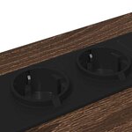 vidaXL Table de nuit avec station de chargement Chêne marron