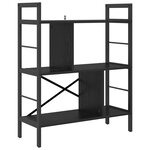 vidaXL Étagère Chêne noir 75 x 30 x 91 cm Bois d'ingénierie