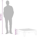 vidaXL Table de jardin 68 5x68 5x24 cm Bois d'acacia massif