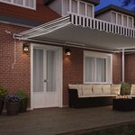 vidaXL Auvent rétractable automatique avec LED anthracite et blanc