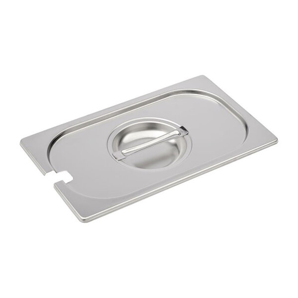 Couvercle pour bac inox avec encoche gn 1/4 - gastro m -  - inox