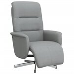 vidaXL Fauteuil inclinable avec repose-pieds gris clair tissu