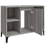 vidaXL Meuble d'évier sonoma gris 80x33x60 cm bois d'ingénierie