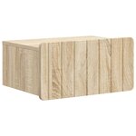 vidaXL Cabinet de chevet mural 2 Pièces Chêne Sonoma 49 x 34 5 x 24 cm