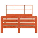 vidaXL Cadre de lit sans matelas cire marron 150x200cm bois pin massif