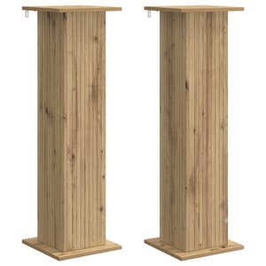 vidaXL Support de Plante 2 Pièces Chêne artisanal 30 5 x 30 x 100 5 cm