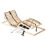 vidaXL Sommier à lattes Marron 80 x 190 cm Bois de hêtre massif