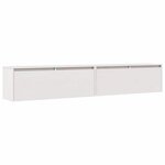 vidaXL Armoires murales 2 Pièces Blanc 100x30x35 cm Bois de pin massif