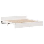 vidaXL Cadre de lit avec tête de lit sans matelas blanc 180x200 cm
