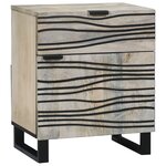 vidaXL Tables de chevet avec tiroir Blanc et Noir