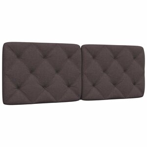 vidaXL Coussin de tête de lit marron foncé 120 cm tissu