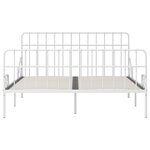 vidaXL Cadre de lit sans matelas avec sommier à lattes métal 200x200cm