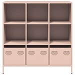 vidaXL Buffet haut rose 101 5x39x103 5 cm acier