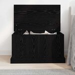 vidaXL Boîte de Rangement Chêne noir 70 x 40 x 28 cm Bois d'ingénierie