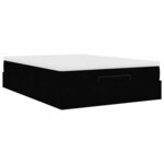 VidaXL Cadre de lit ottoman avec matelas noir 140x190 cm similicuir