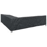 vidaXL Housse pour meubles Noir 325 x 325 x 80 cm Tissu Oxford 420D