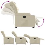 vidaXL Fauteuil inclinable Crème Similicuir