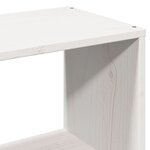 vidaXL Lit bibliothèque sans matelas blanc 90x200 cm bois massif