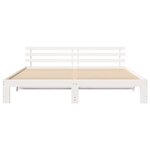 vidaXL Cadre de lit avec tête de lit Blanc 180 x 200 cm Pin massif