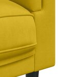 vidaXL Fauteuil avec coussin jaune velours