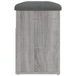 vidaXL Banc à chaussures sonoma gris 82x32x45 5 cm bois d'ingénierie