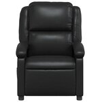 vidaXL Fauteuil de massage inclinable Noir Similicuir