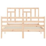 vidaXL Cadre de lit sans matelas 140x200 cm bois massif