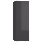 Vidaxl ensemble de meubles tv 3 pièces gris brillant aggloméré