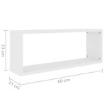vidaXL Étagères murales cube 6 Pièces Blanc 60x15x23 cm Bois d’ingénierie