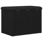 vidaXL Banc de Rangement Chêne noir 62 x 42 x 45 cm Bois d'ingénierie