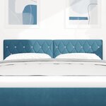vidaXL Tête de Lit LED Argyle Manuel Bleu foncé 80 cm Velours