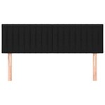 vidaXL Têtes de lit 2 Pièces Noir 72x5x78/88 cm Tissu