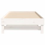 vidaXL Lit coulissant sans matelas blanc 2x(90x190) cm