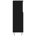 vidaXL Armoire de salle de bain noir 30x30x100 cm bois d'ingénierie