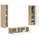 vidaXL Ensemble meuble TV 6 Pièces Chêne Sonoma Bois d'ingénierie