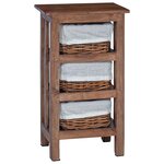 vidaXL Table d'appoint Marron Bois massif d'acajou