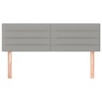vidaXL Têtes de lit 2 Pièces Gris clair 72x5x78/88 cm Tissu