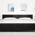 Headboard LED vidaXL Noir 100 cm en Velours avec Boutons Capitonnés