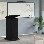 vidaXL Podium avec roue Chêne noir 55 x 55 x 107 cm Bois d'ingénierie