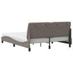 vidaXL Lit avec matelas taupe 160x200 cm tissu