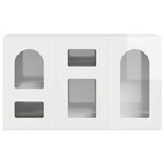 vidaXL Buffet Blanc brillant 100 x 35 x 59 cm Bois d'ingénierie