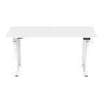 Bureau table poste de travail électrique à hauteur réglable 160 x 75 cm blanc 03_0009075