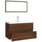 vidaXL Meubles de salle de bain Chêne marron Bois d'ingénierie