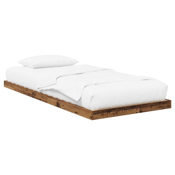 vidaXL Cadre de lit surélevé Bois ancien 76 5 x 200 cm