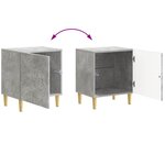 vidaXL Table de chevet Gris béton 43 x 34 5 x 50 cm Bois d'ingénierie